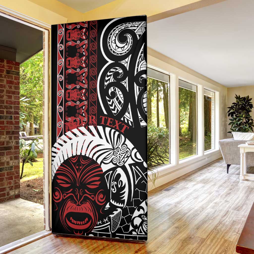 Honour The Treaty New Zealand Personalised Door Cover Toitu Te Tiriti Indigenous Maori Face - Aussie Hoodie