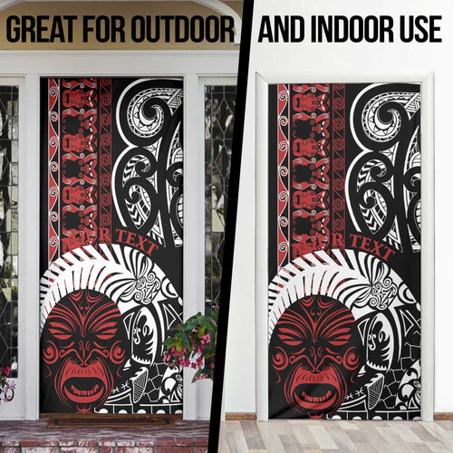 Honour The Treaty New Zealand Personalised Door Cover Toitu Te Tiriti Indigenous Maori Face - Aussie Hoodie