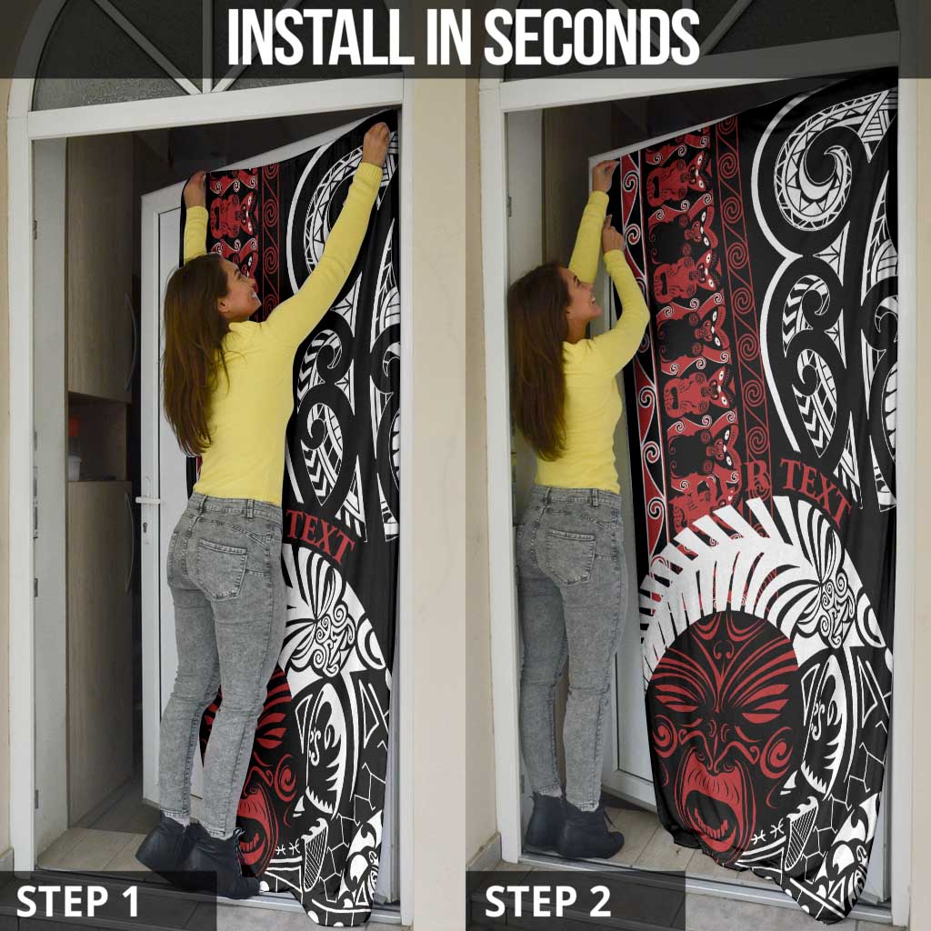 Honour The Treaty New Zealand Personalised Door Cover Toitu Te Tiriti Indigenous Maori Face - Aussie Hoodie