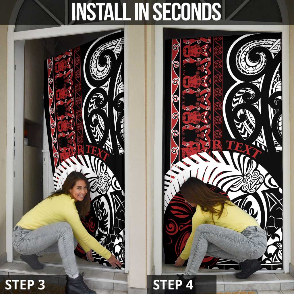 Honour The Treaty New Zealand Personalised Door Cover Toitu Te Tiriti Indigenous Maori Face - Aussie Hoodie
