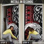 Honour The Treaty New Zealand Personalised Door Cover Toitu Te Tiriti Indigenous Maori Face - Aussie Hoodie