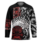 Honour The Treaty New Zealand Personalised Hockey Jersey Toitu Te Tiriti Indigenous Maori Face - Aussie Hoodie