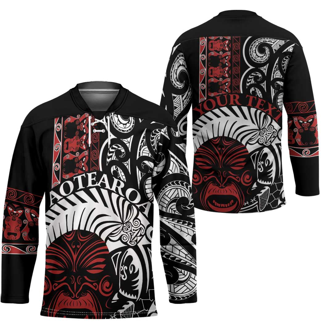 Honour The Treaty New Zealand Personalised Hockey Jersey Toitu Te Tiriti Indigenous Maori Face - Aussie Hoodie