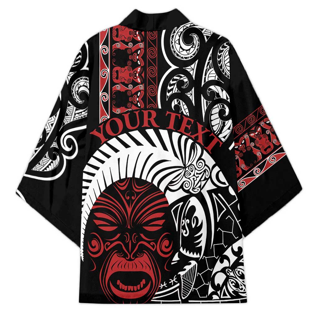 Honour The Treaty New Zealand Personalised Kimono Toitu Te Tiriti Indigenous Maori Face - Aussie Hoodie
