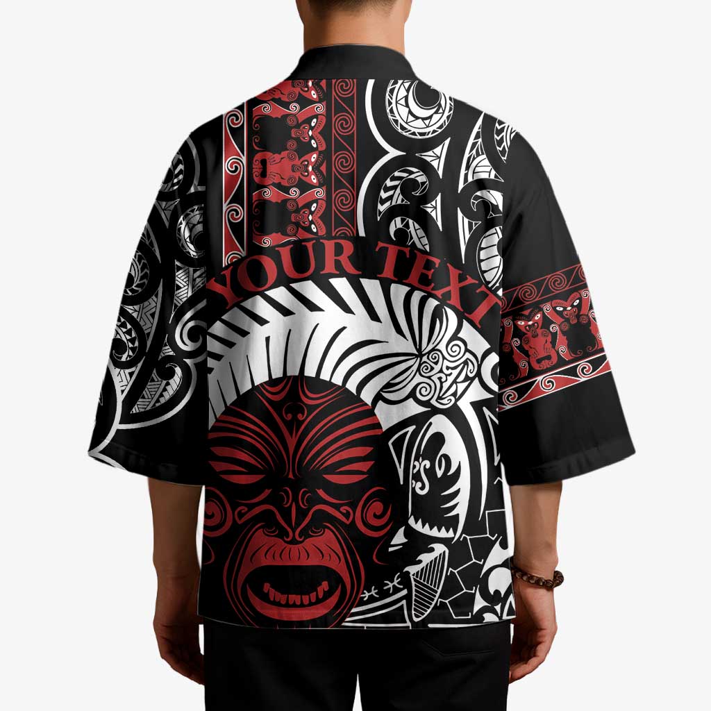 Honour The Treaty New Zealand Personalised Kimono Toitu Te Tiriti Indigenous Maori Face - Aussie Hoodie
