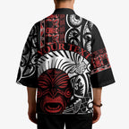 Honour The Treaty New Zealand Personalised Kimono Toitu Te Tiriti Indigenous Maori Face - Aussie Hoodie