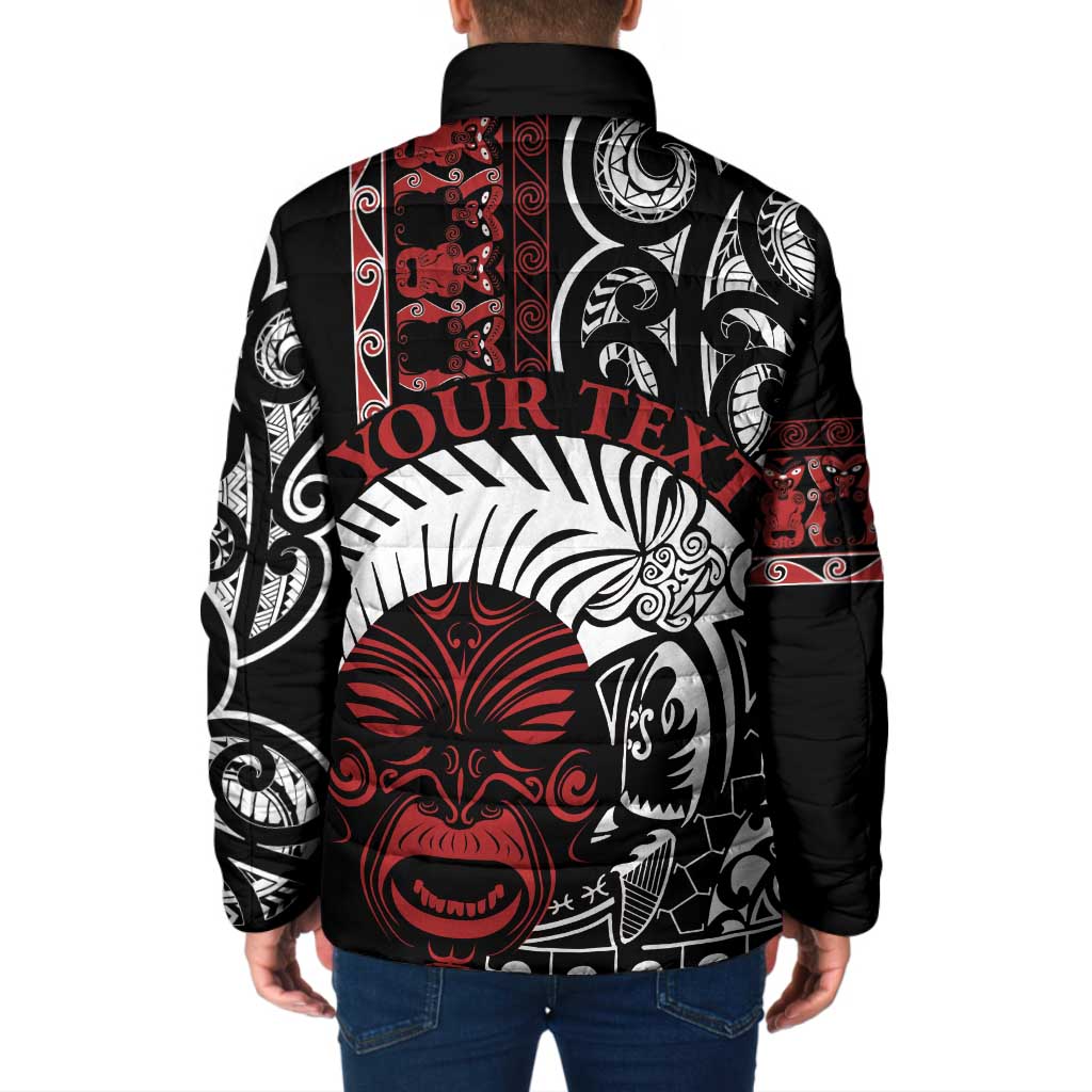 Honour The Treaty New Zealand Personalised Padded Jacket Toitu Te Tiriti Indigenous Maori Face - Aussie Hoodie