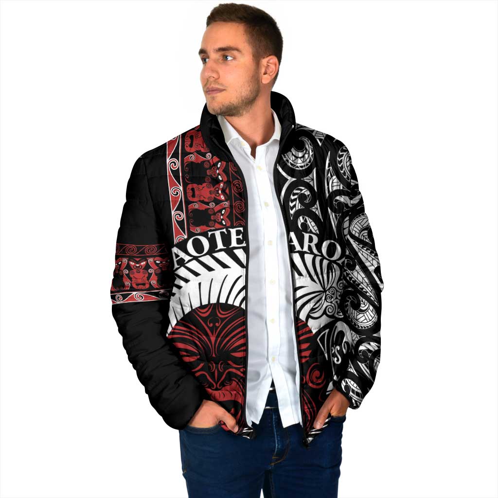 Honour The Treaty New Zealand Personalised Padded Jacket Toitu Te Tiriti Indigenous Maori Face - Aussie Hoodie