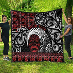 Honour The Treaty New Zealand Personalised Quilt Toitu Te Tiriti Indigenous Maori Face