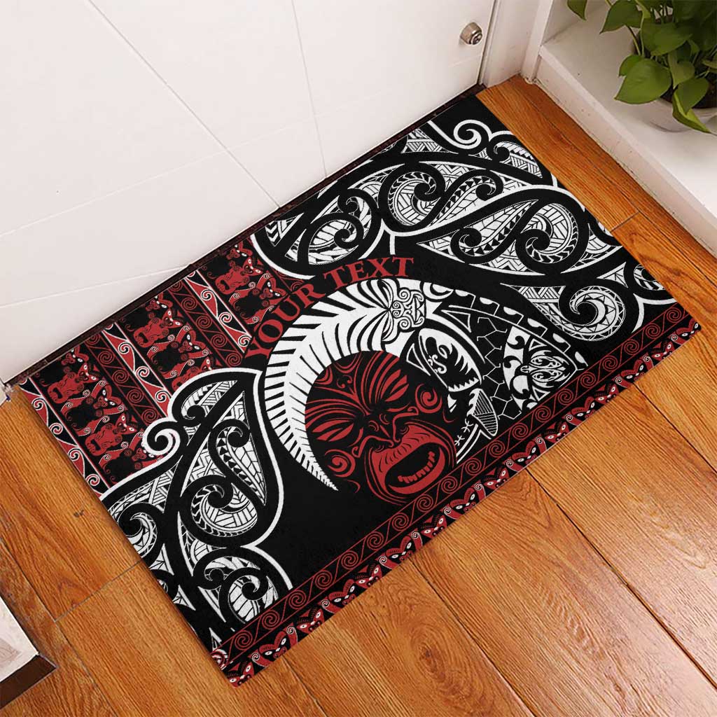 Honour The Treaty New Zealand Personalised Rubber Doormat Toitu Te Tiriti Indigenous Maori Face