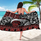 Honour The Treaty New Zealand Personalised Sarong Toitu Te Tiriti Indigenous Maori Face