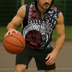 Honour The Treaty New Zealand Personalised Sleeveless Zip Hoodie Toitu Te Tiriti Indigenous Maori Face LT9