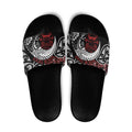 Honour The Treaty New Zealand Personalised Slide Sandals Toitu Te Tiriti Indigenous Maori Face - Aussie Hoodie
