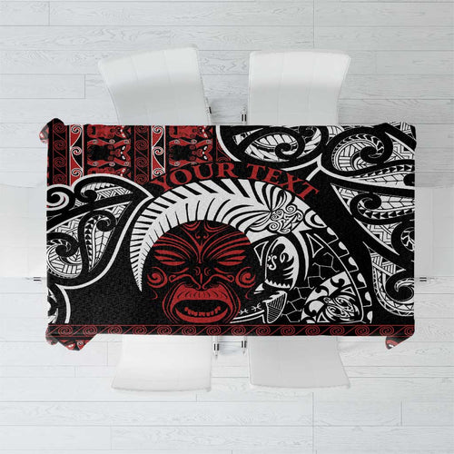 Honour The Treaty New Zealand Personalised Tablecloth Toitu Te Tiriti Indigenous Maori Face