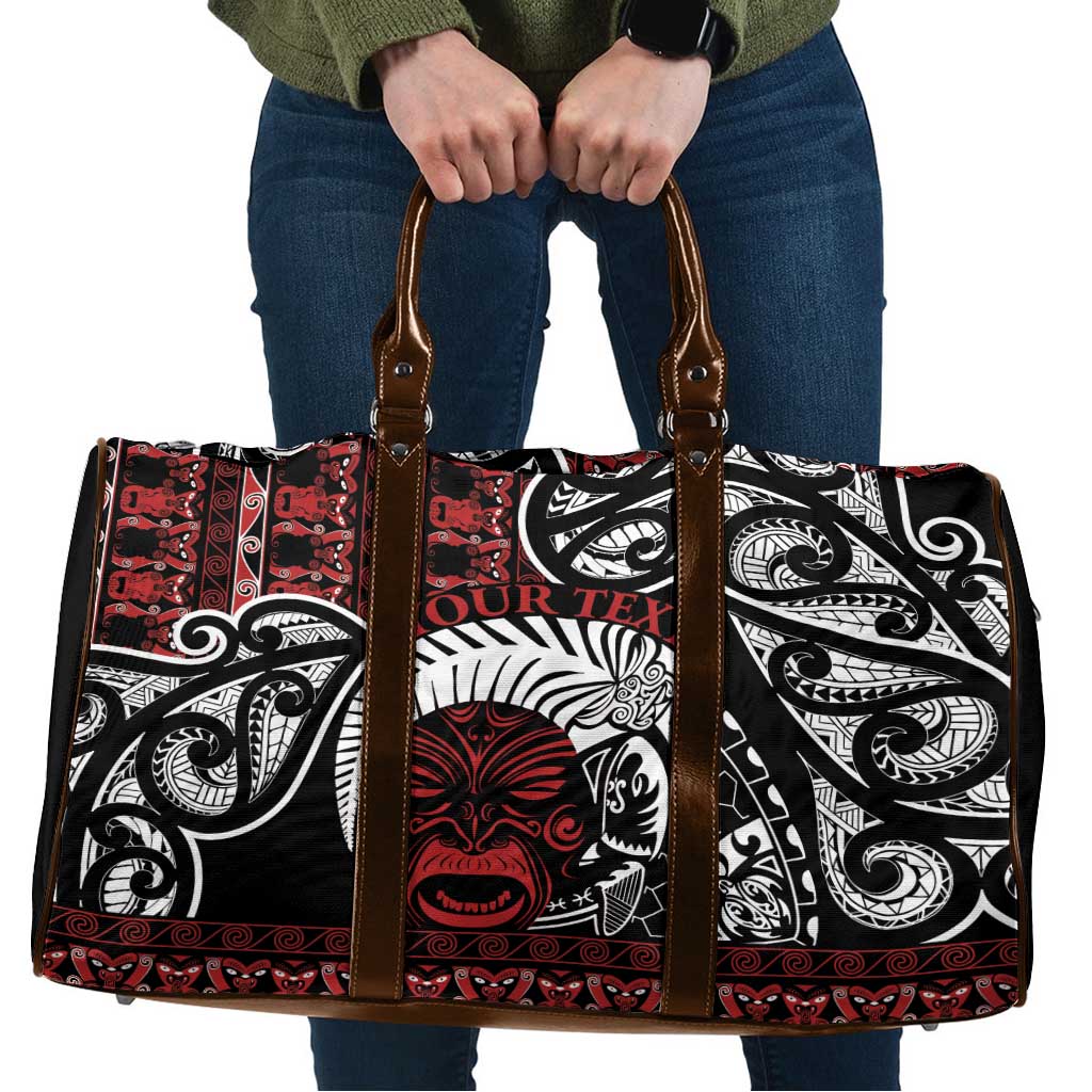 Honour The Treaty New Zealand Personalised Travel Bag Toitu Te Tiriti Indigenous Maori Face - Aussie Hoodie