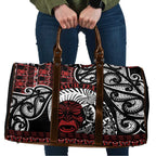 Honour The Treaty New Zealand Personalised Travel Bag Toitu Te Tiriti Indigenous Maori Face - Aussie Hoodie