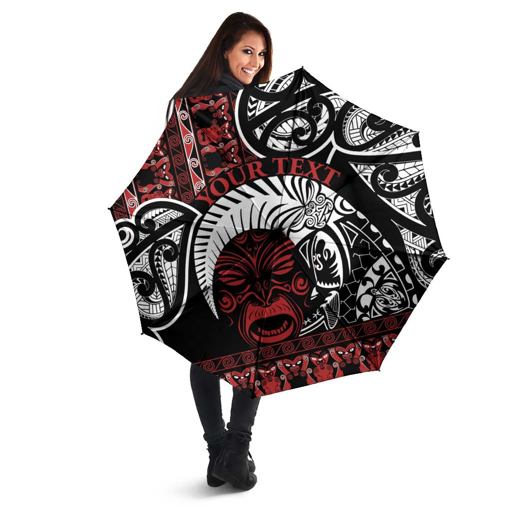 Honour The Treaty New Zealand Personalised Umbrella Toitu Te Tiriti Indigenous Maori Face - Aussie Hoodie