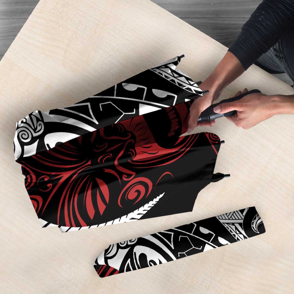 Honour The Treaty New Zealand Personalised Umbrella Toitu Te Tiriti Indigenous Maori Face - Aussie Hoodie