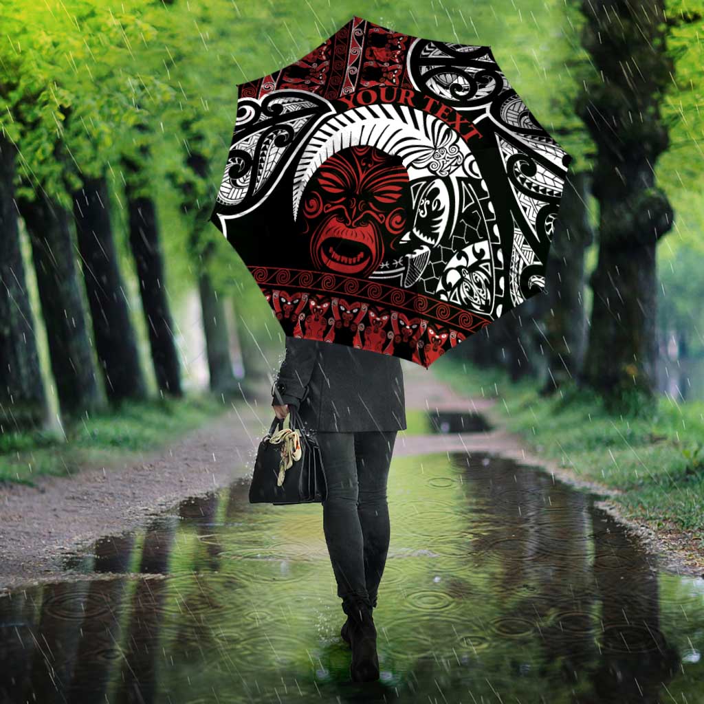 Honour The Treaty New Zealand Personalised Umbrella Toitu Te Tiriti Indigenous Maori Face - Aussie Hoodie