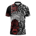 Honour The Treaty New Zealand Personalised Zipper Polo Shirt Toitu Te Tiriti Indigenous Maori Face - Aussie Hoodie