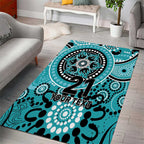 Heat Cricket Custom Area Rug Australian Aboriginal