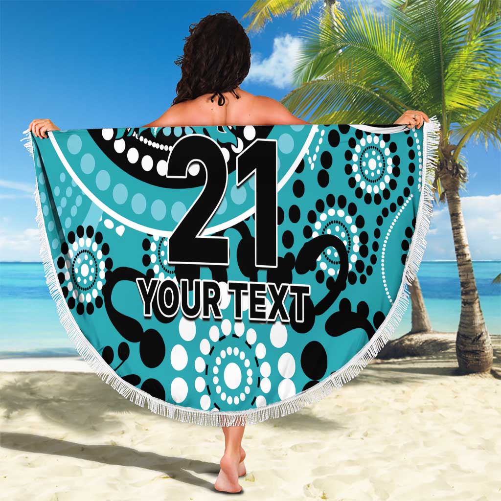 Heat Cricket Custom Beach Blanket Australian Aboriginal