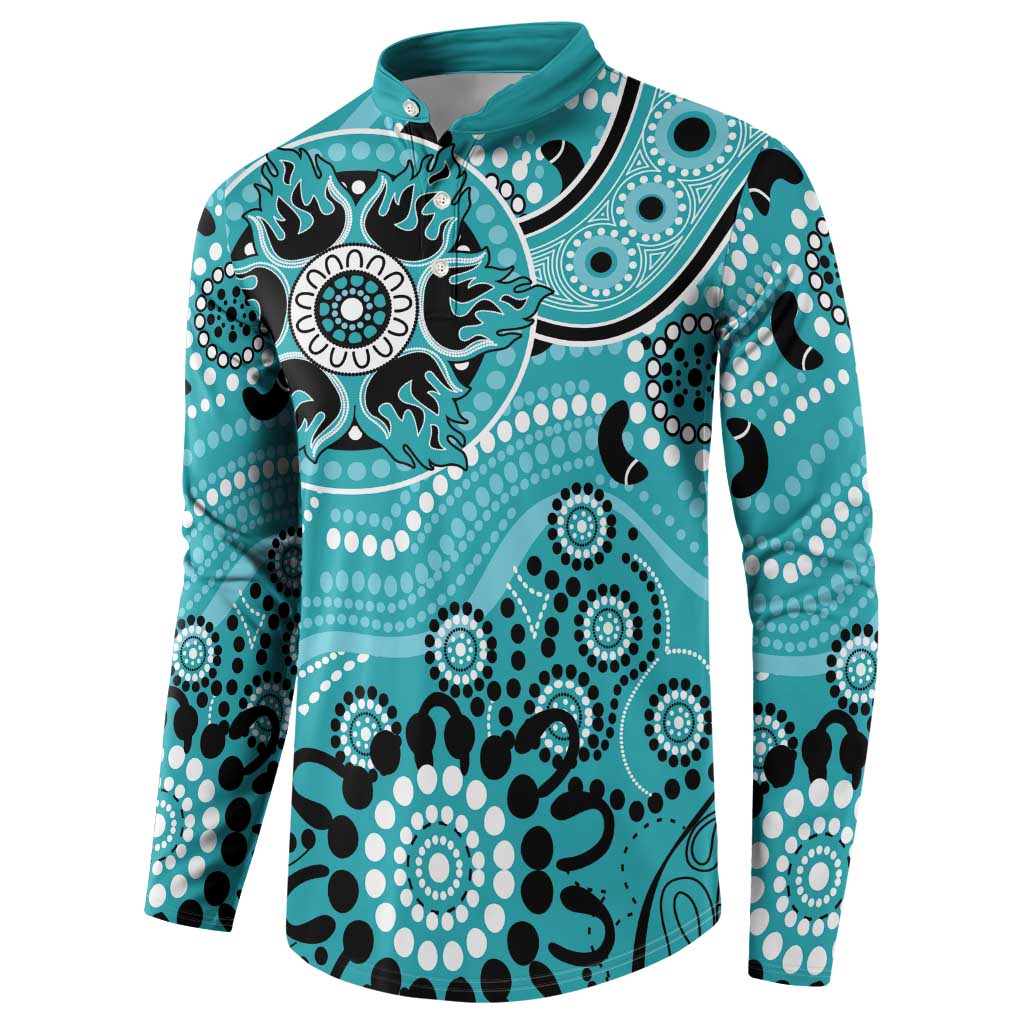 Heat Cricket Custom Button Sweatshirt Australian Aboriginal