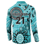 Heat Cricket Custom Button Sweatshirt Australian Aboriginal