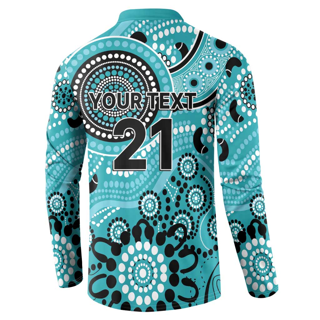 Heat Cricket Custom Button Sweatshirt Australian Aboriginal