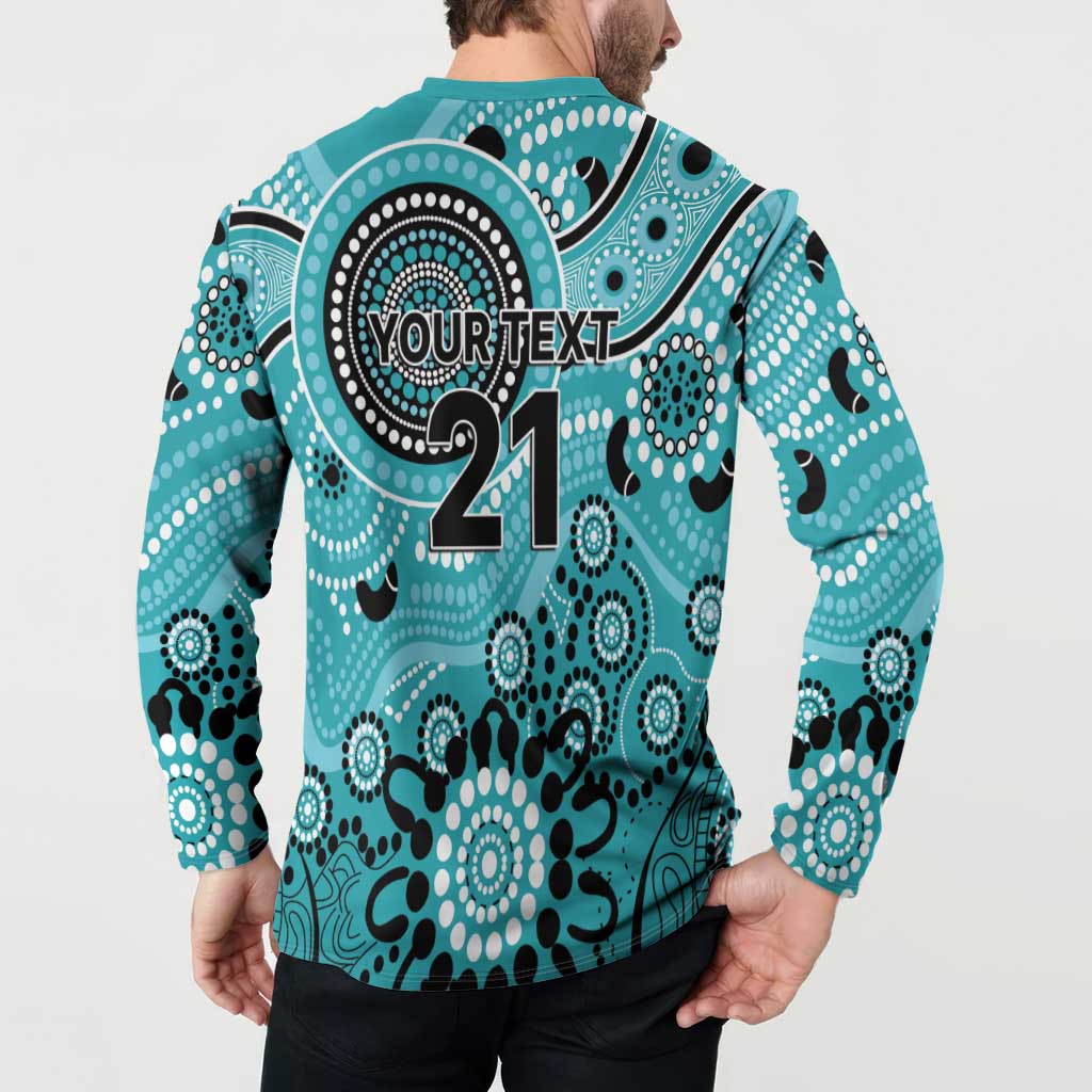 Heat Cricket Custom Button Sweatshirt Australian Aboriginal
