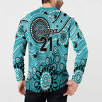 Heat Cricket Custom Button Sweatshirt Australian Aboriginal