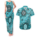 Heat Cricket Custom Couples Matching Tank Maxi Dress and Hawaiian Shirt Australian Aboriginal