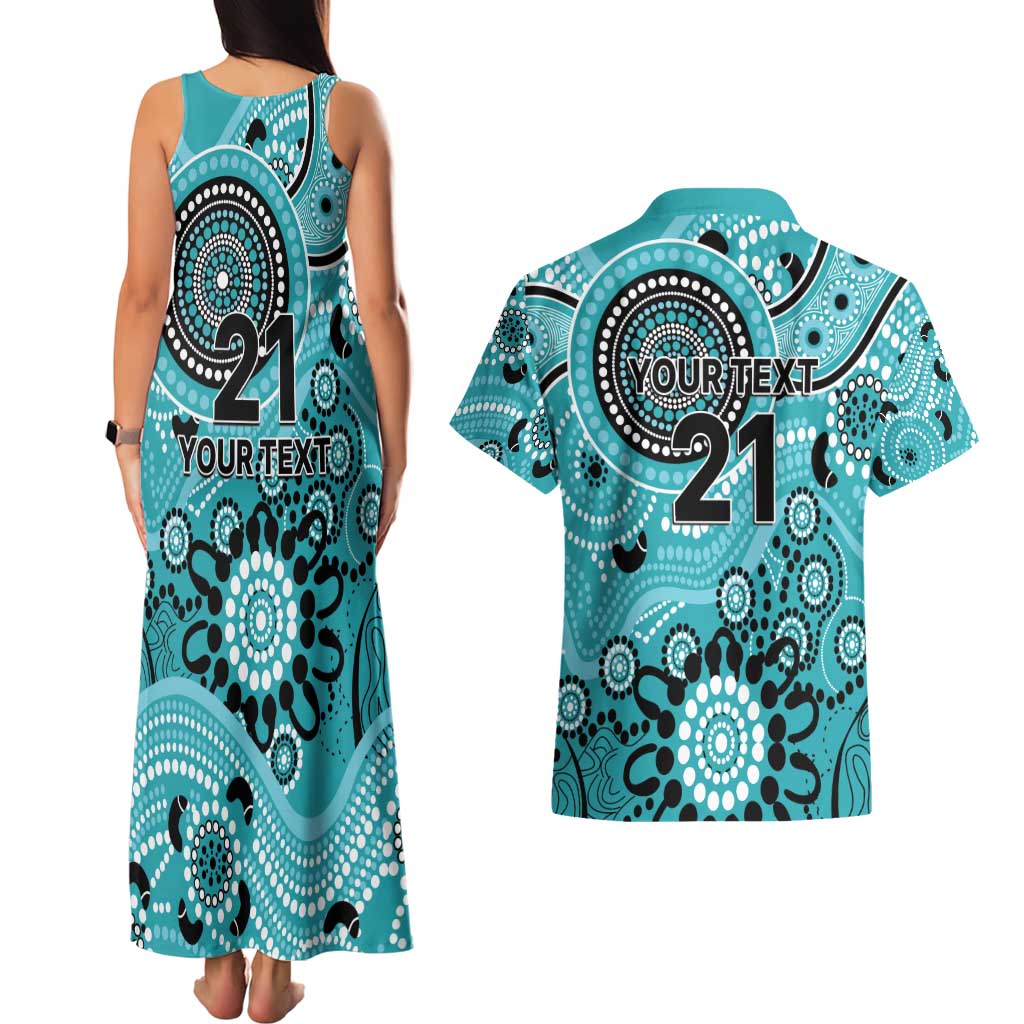 Heat Cricket Custom Couples Matching Tank Maxi Dress and Hawaiian Shirt Australian Aboriginal
