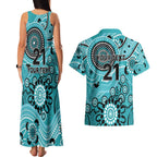 Heat Cricket Custom Couples Matching Tank Maxi Dress and Hawaiian Shirt Australian Aboriginal