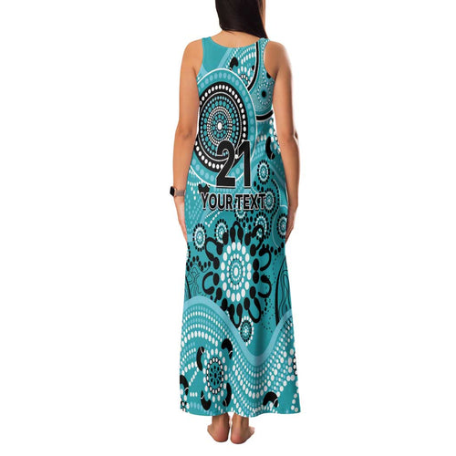 Heat Cricket Custom Family Matching Tank Maxi Dress and Hawaiian Shirt Australian Aboriginal