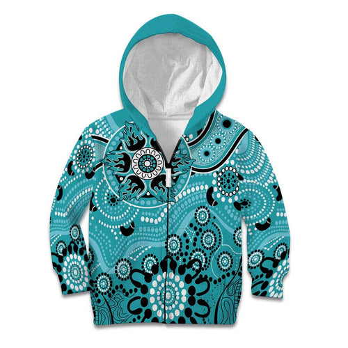 Heat Cricket Custom Kid Hoodie Australian Aboriginal