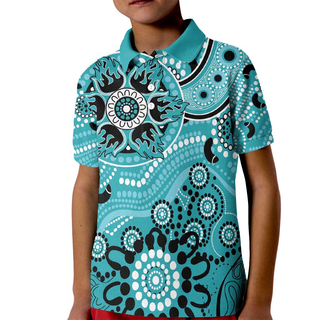 Heat Cricket Custom Kid Polo Shirt Australian Aboriginal