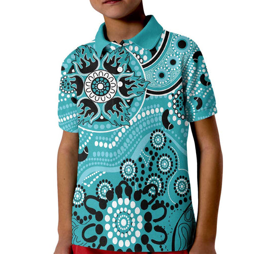 Heat Cricket Custom Kid Polo Shirt Australian Aboriginal