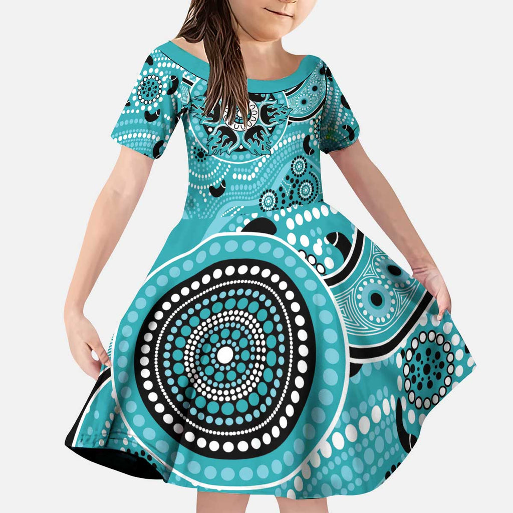 Heat Cricket Custom Kid Short Sleeve Dress Australian Aboriginal