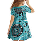 Heat Cricket Custom Kid Short Sleeve Dress Australian Aboriginal