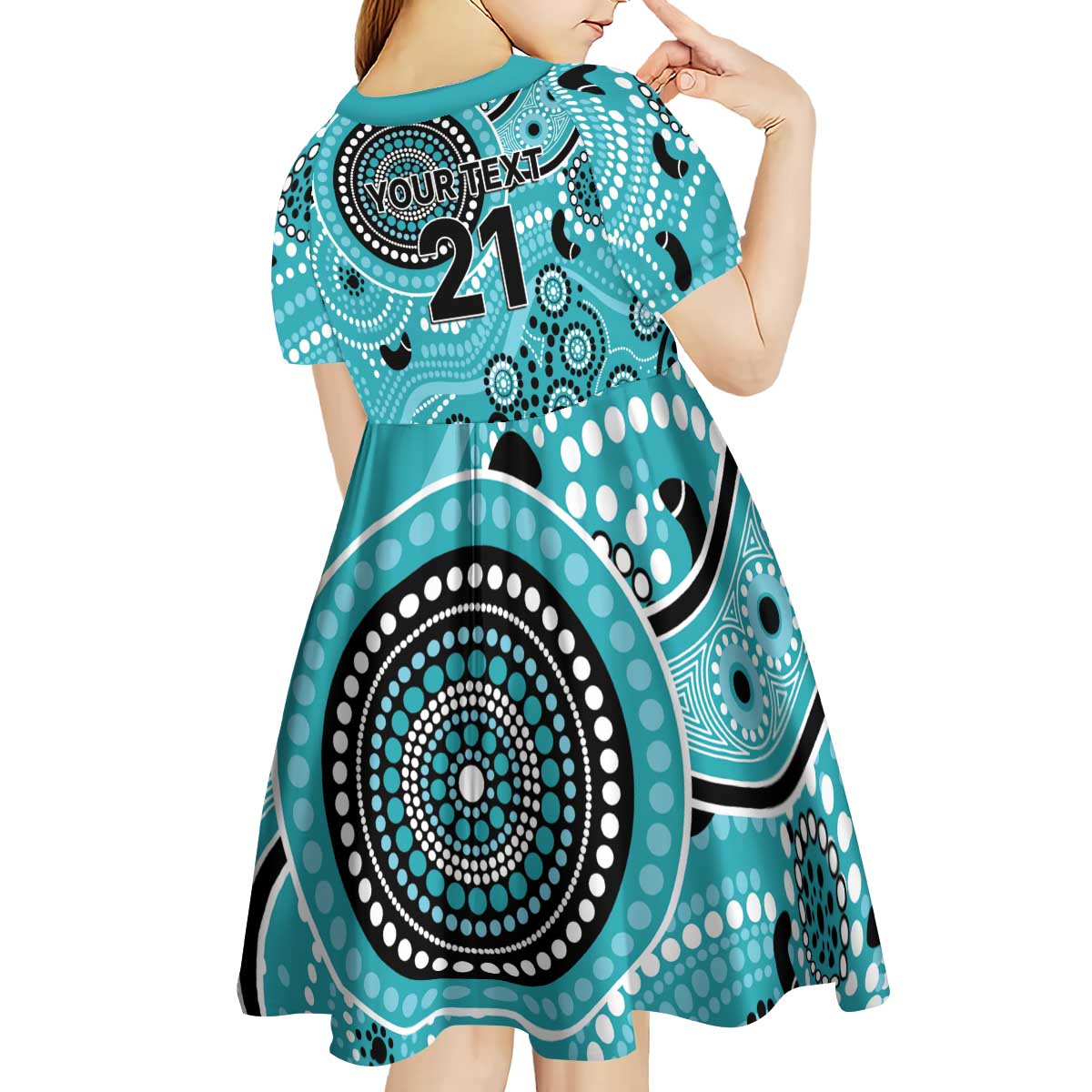 Heat Cricket Custom Kid Short Sleeve Dress Australian Aboriginal