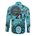 Heat Cricket Custom Long Sleeve Button Shirt Australian Aboriginal