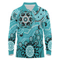 Heat Cricket Custom Long Sleeve Polo Shirt Australian Aboriginal