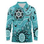 Heat Cricket Custom Long Sleeve Polo Shirt Australian Aboriginal