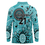 Heat Cricket Custom Long Sleeve Polo Shirt Australian Aboriginal