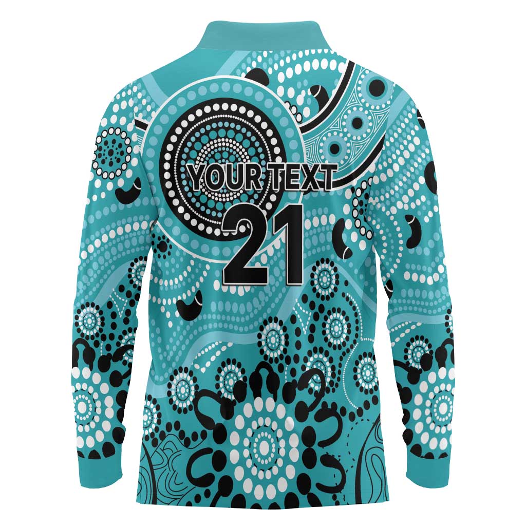 Heat Cricket Custom Long Sleeve Polo Shirt Australian Aboriginal