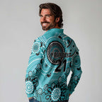 Heat Cricket Custom Long Sleeve Polo Shirt Australian Aboriginal