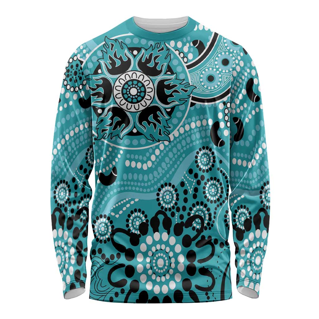 Heat Cricket Custom Long Sleeve Shirt Australian Aboriginal