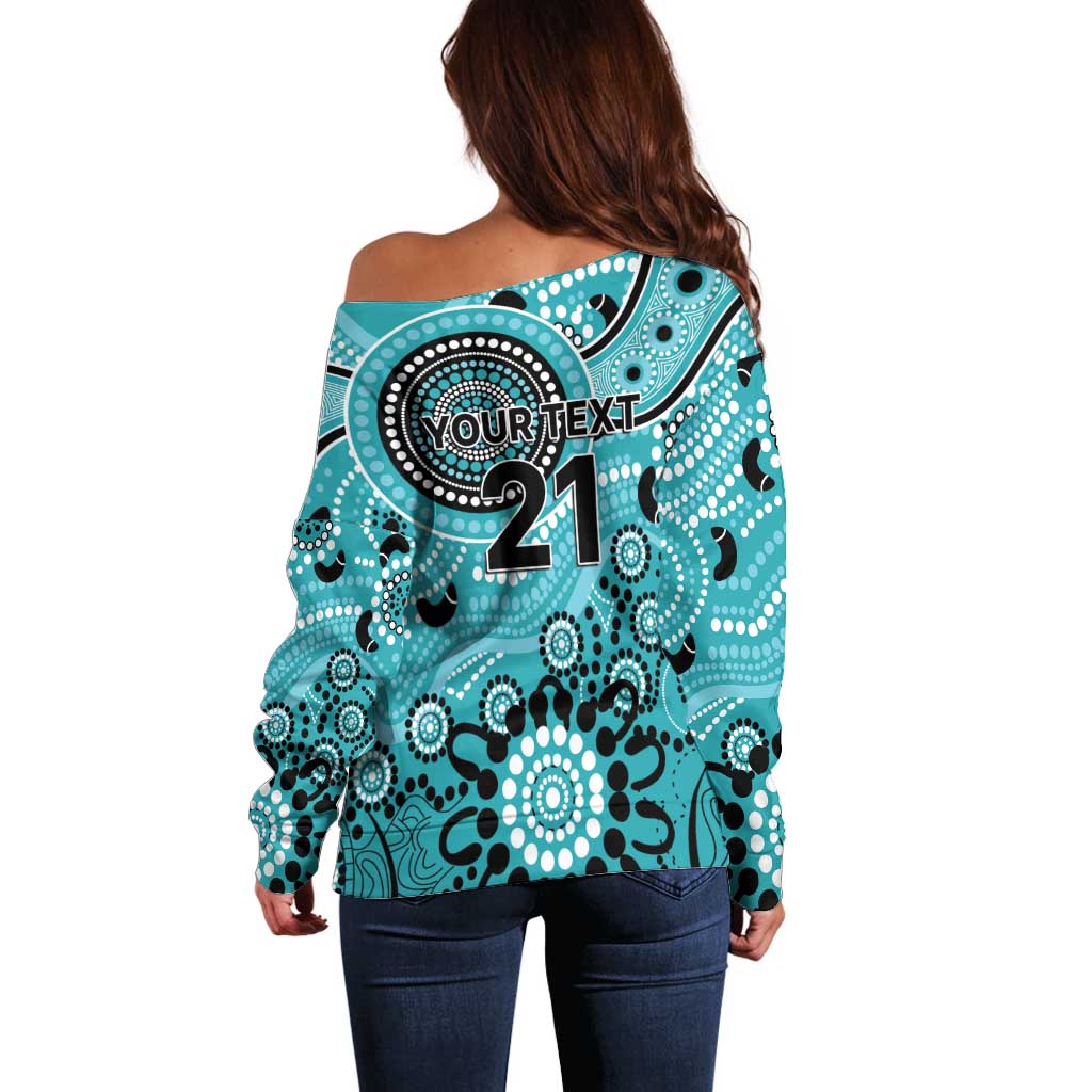 Heat Cricket Custom Off Shoulder Sweater Australian Aboriginal