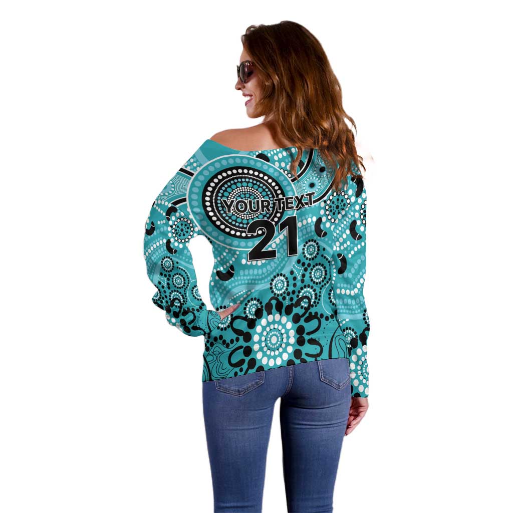 Heat Cricket Custom Off Shoulder Sweater Australian Aboriginal